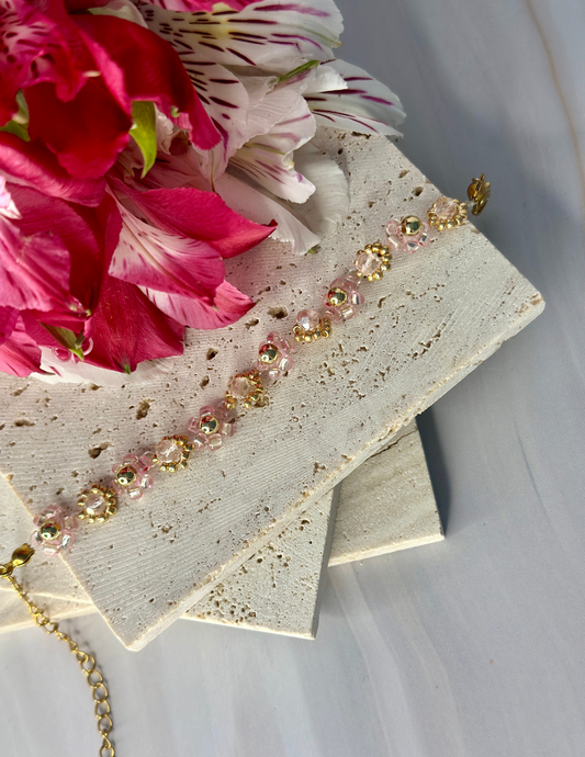 Light Pink Flower Bracelet